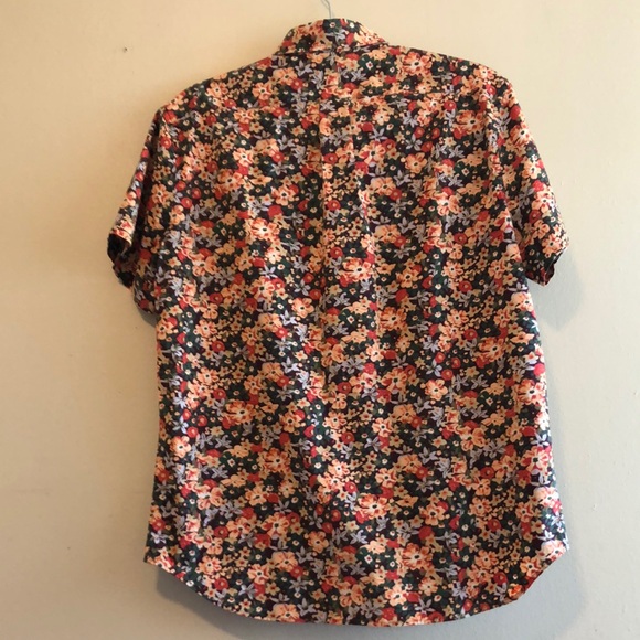 J. Crew Red and Pink Casual Button Down Shirt - Picture 4 of 4